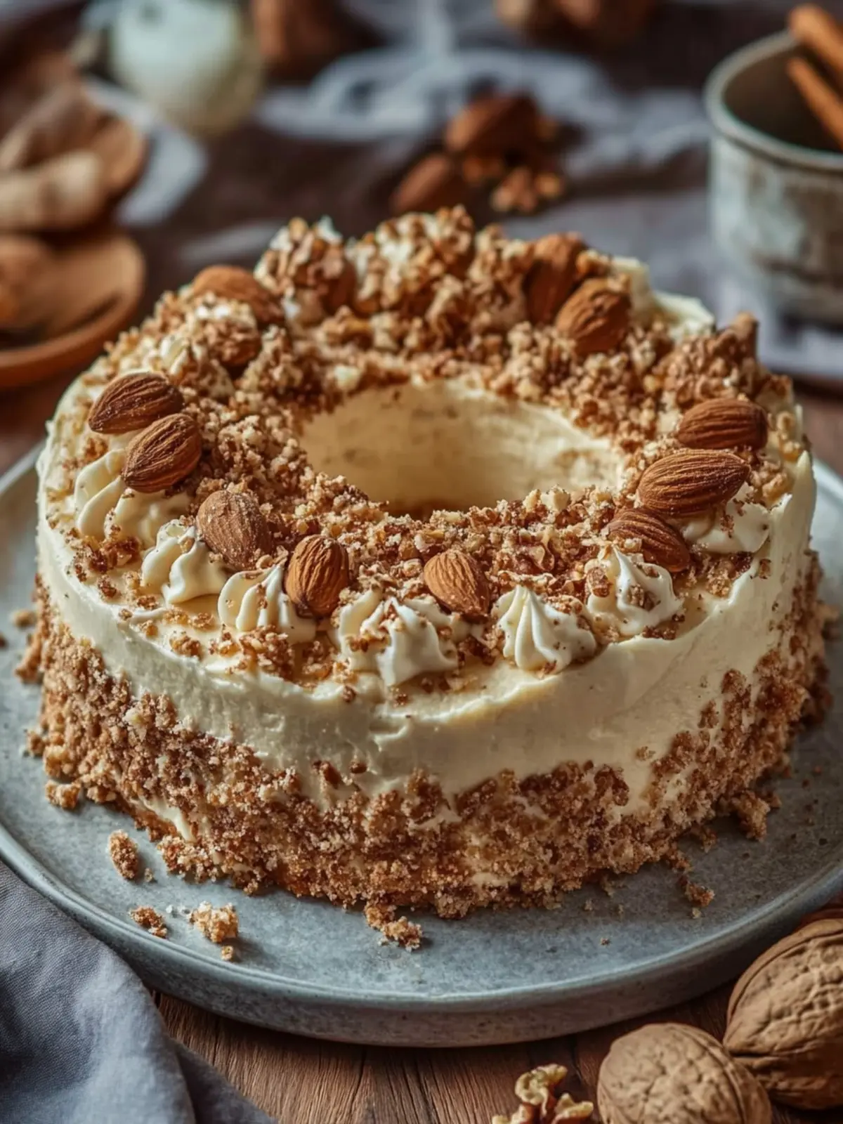 Cremiger Nusskuchen mit 220g Nüssen