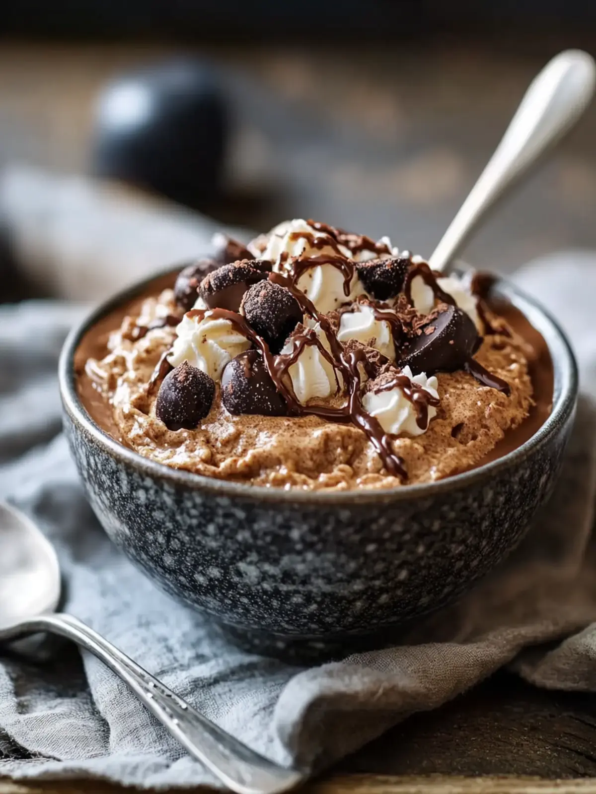 dunkle Schokoladen-Kürbis-Brei