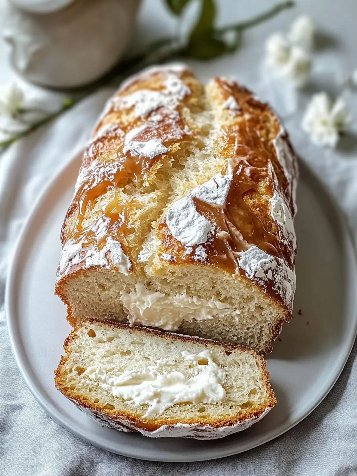 Karamell Creme Käse Brot