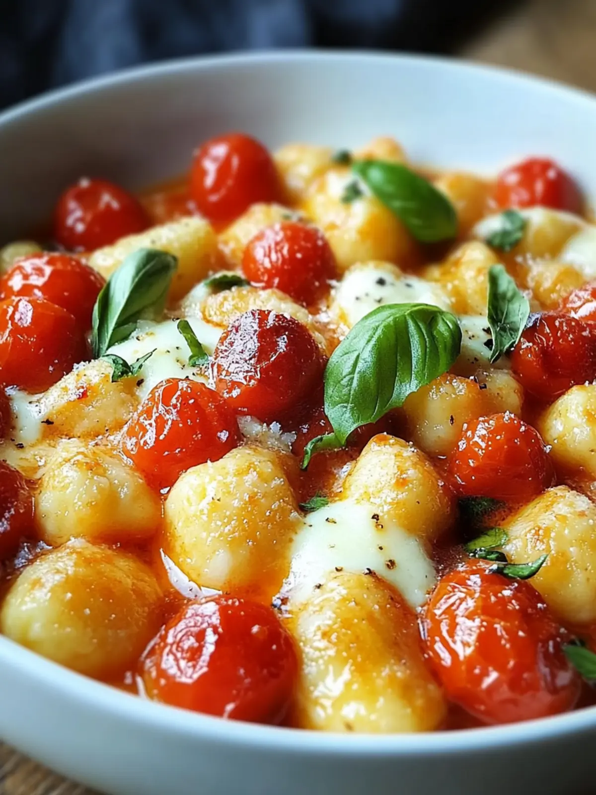 Gnocchi-Auflauf mit Tomaten und Mozzarella
