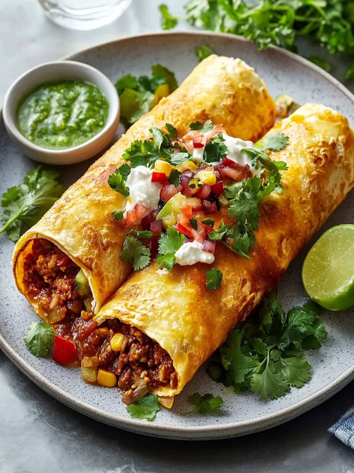 Crispy Frühstück Chimichangas