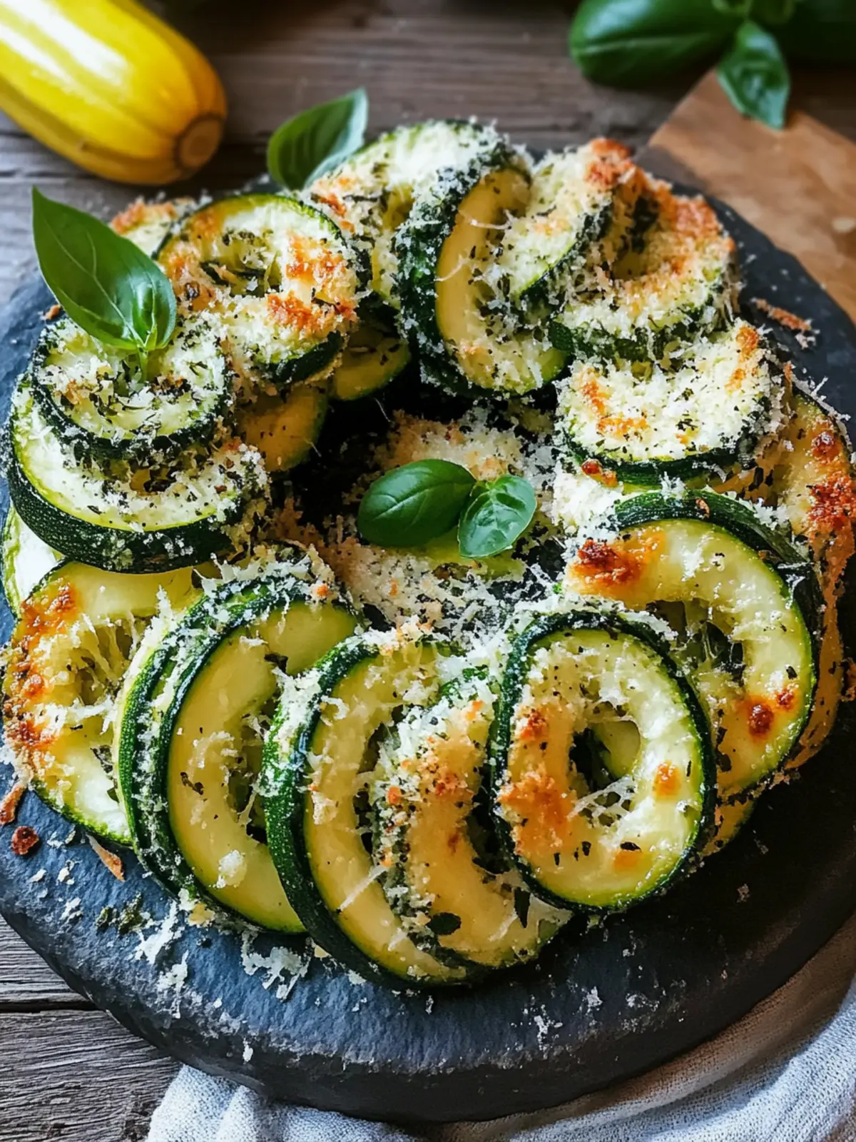 Einfache Parmesan-Zucchini-Ringe