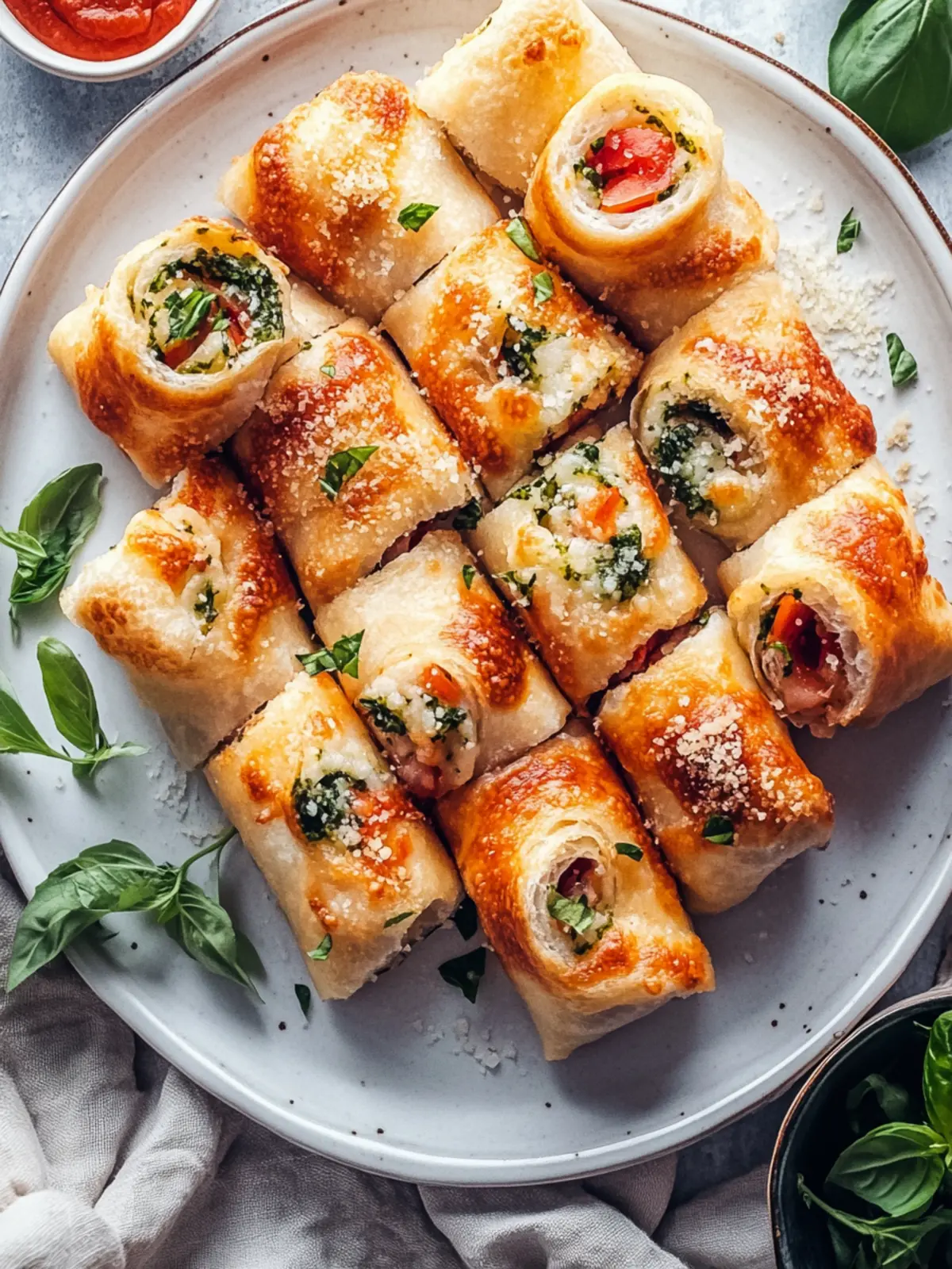 Luftfritteuse Pizzarollen