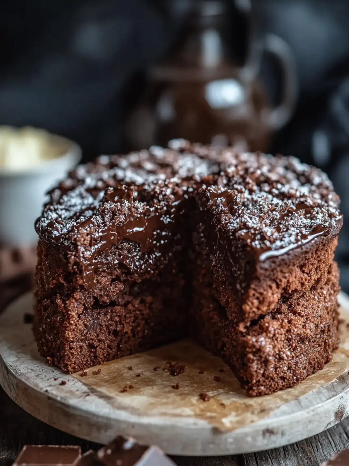 Feuchter Schokoladen-Birnenkuchen mit Schokoladestreuseln
