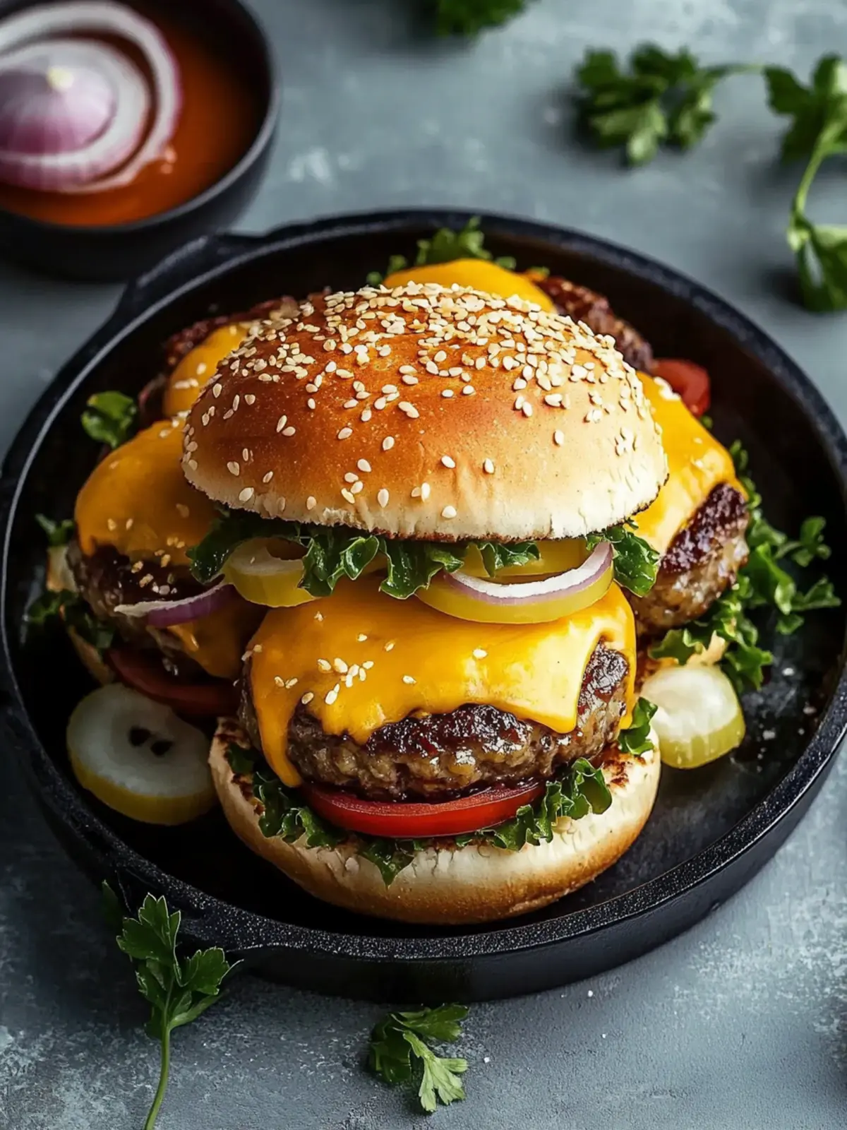 Unwiderstehliche Knoblauch-Parmesan-Cheeseburger-Bombs