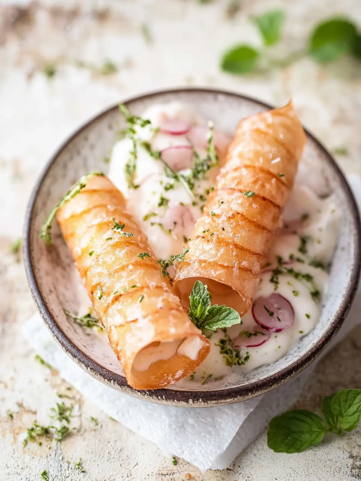 Herzhafte Appetizer-Tüten