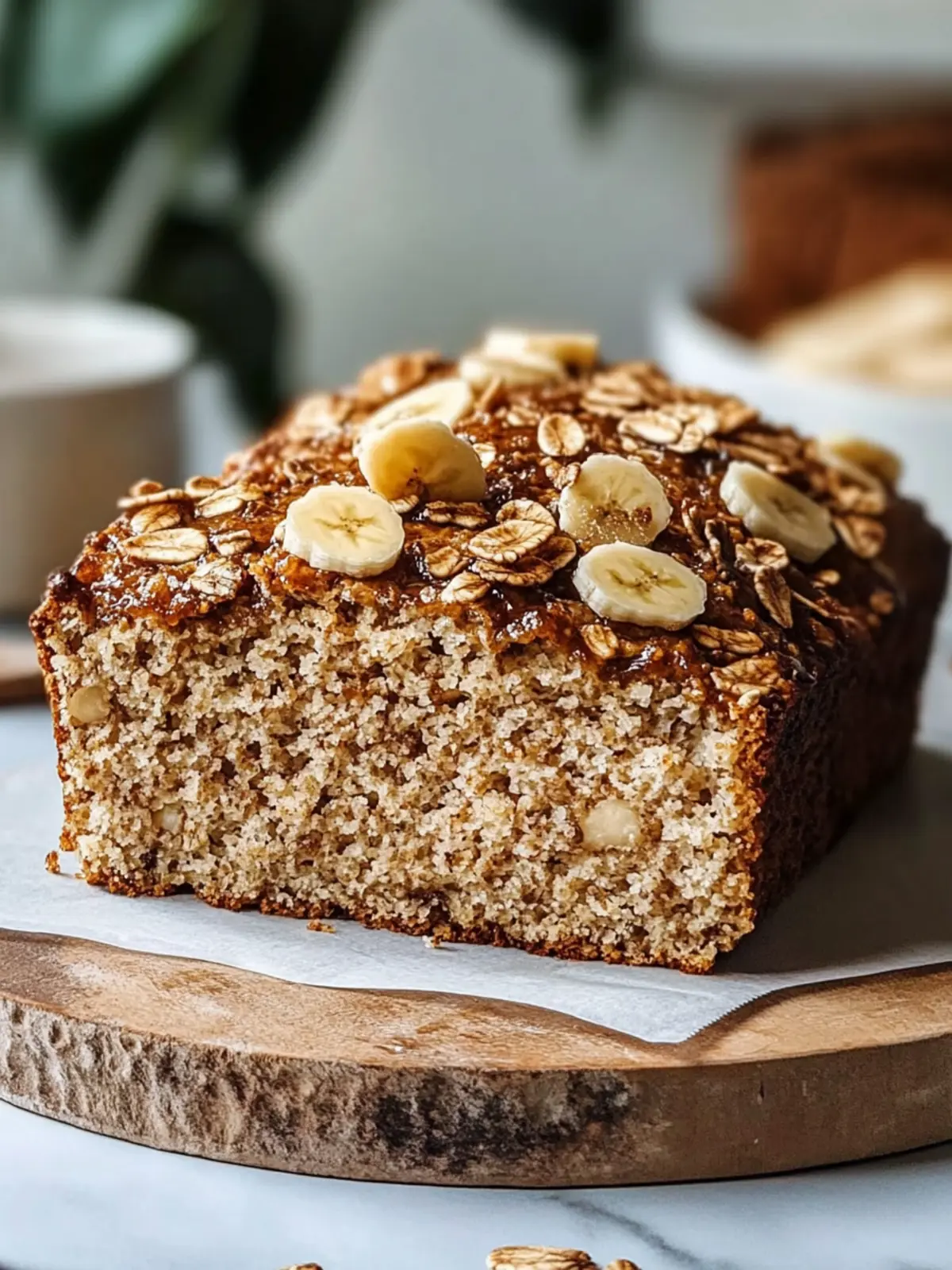 Unglaubliche Bananenbrot gebackene Haferflocken