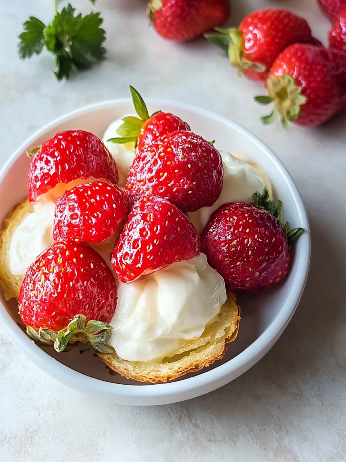 Erdbeer-Bienenstich-Teilchen