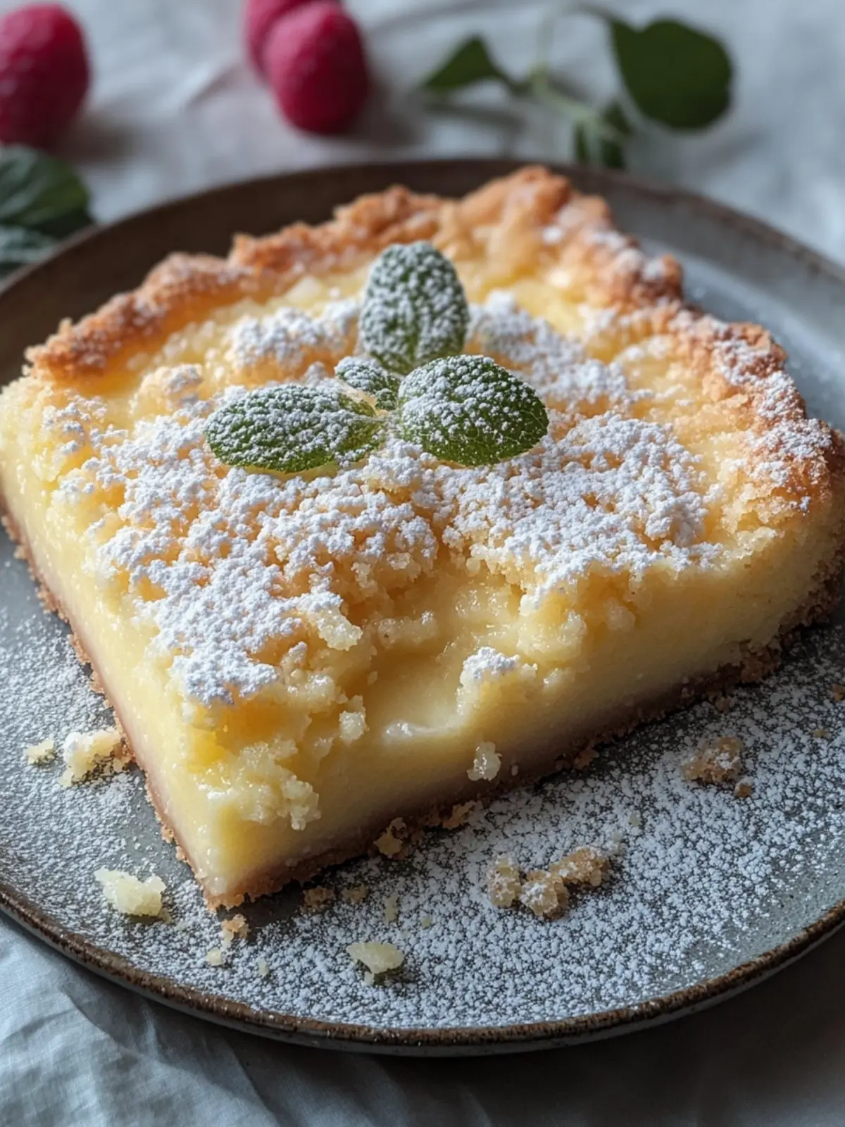 Vanillepudding-Bröselkuchen von einem Blech