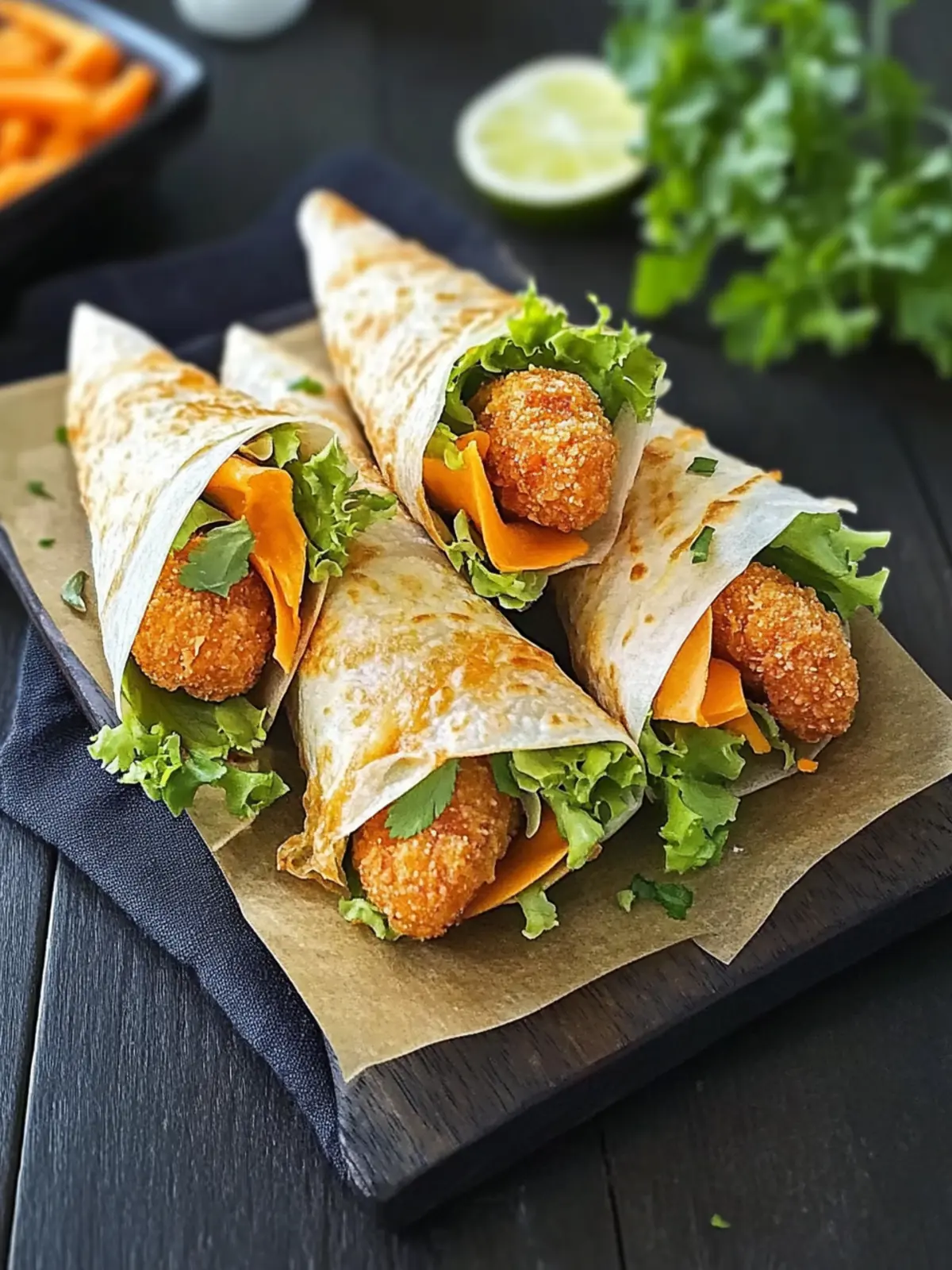 Mini Frittierte Hähnchenwickel