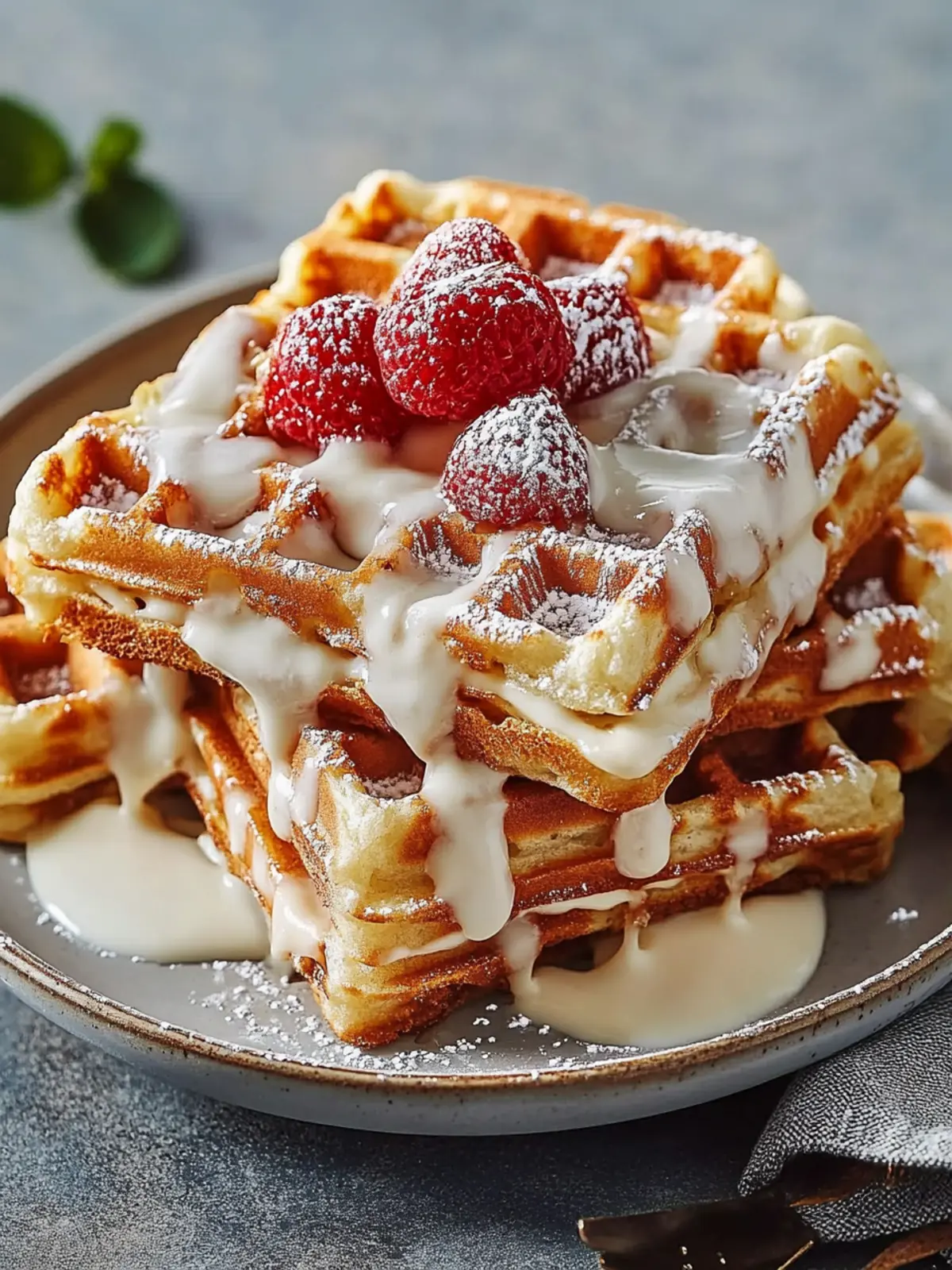 Zimtschnecken-Waffeln Frischkäse