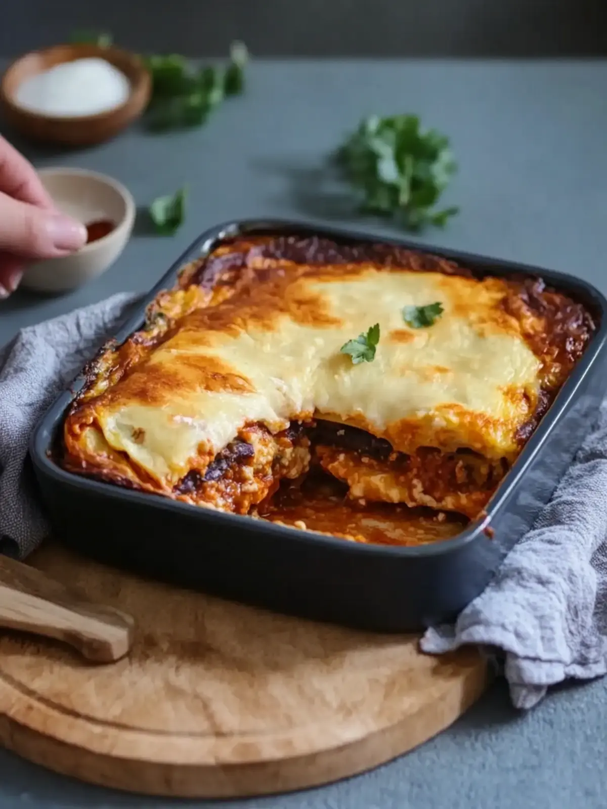 dieses vegetarische Moussaka kommt ohne Hackfleisch aus