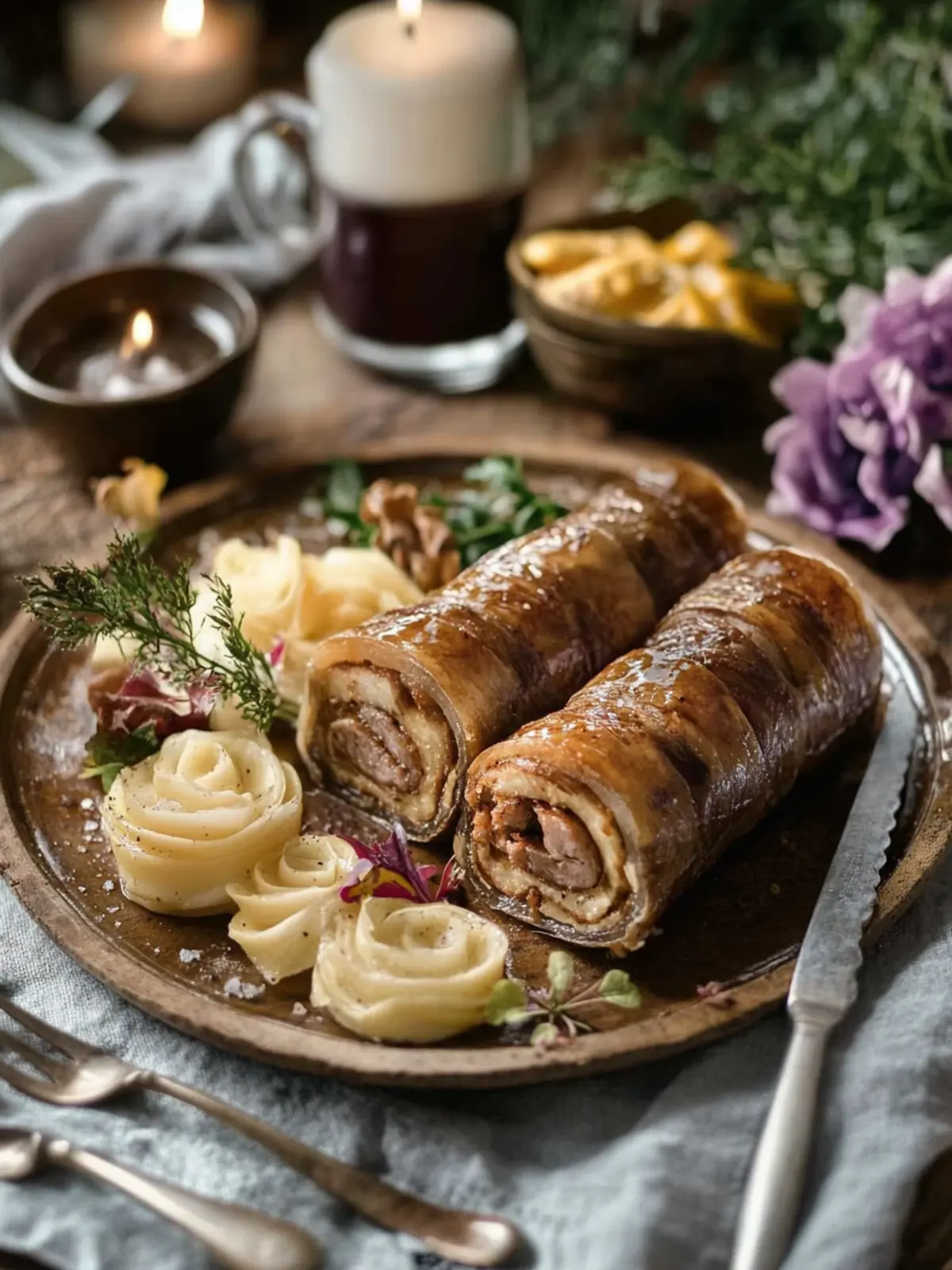 Herzhafte deutsche Rinderrouladen