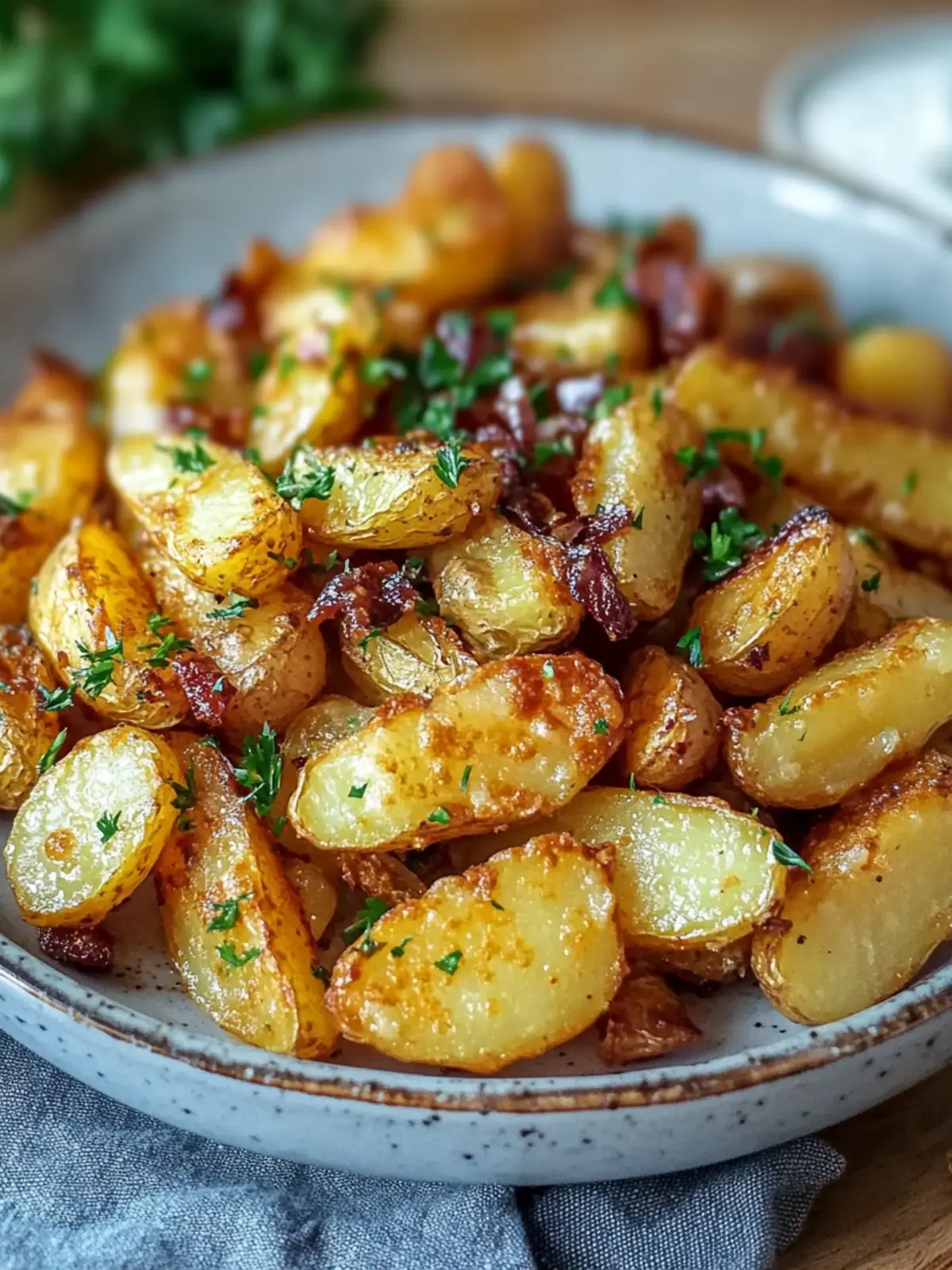 Frittierte Kartoffeln im Heißluftfryer