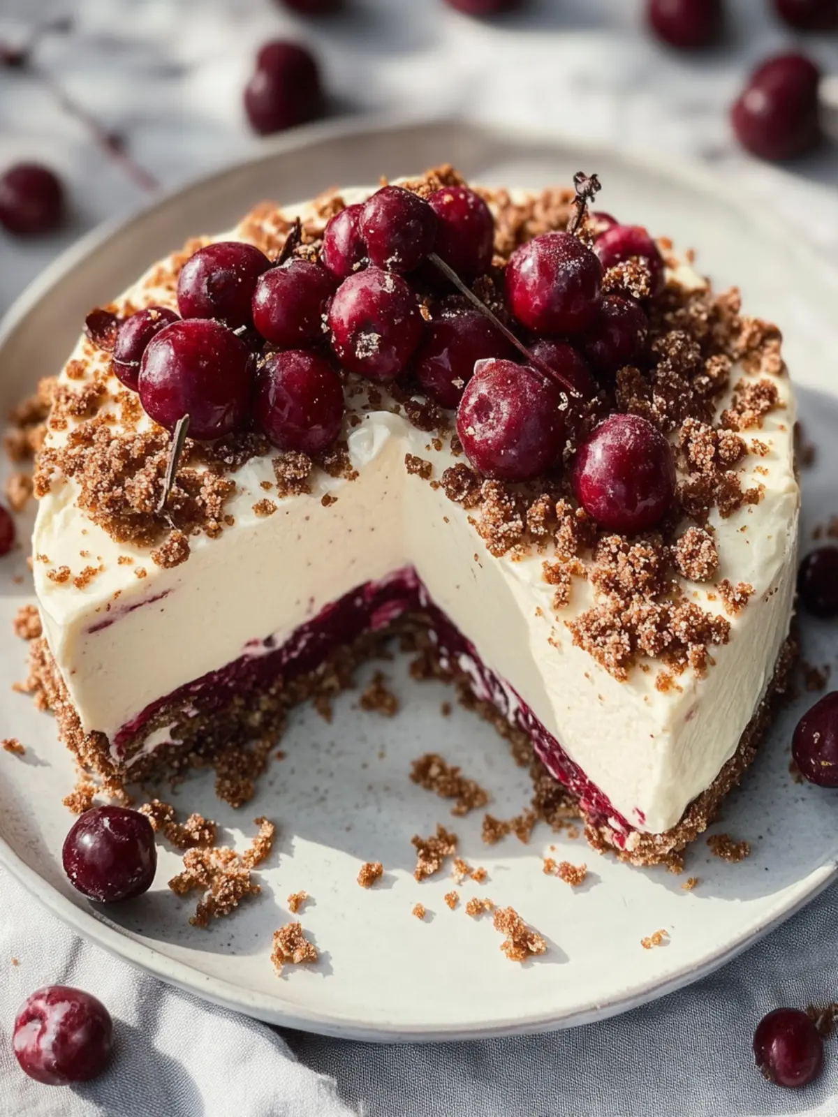 Speculoos-Kirsch-Cremekuchen