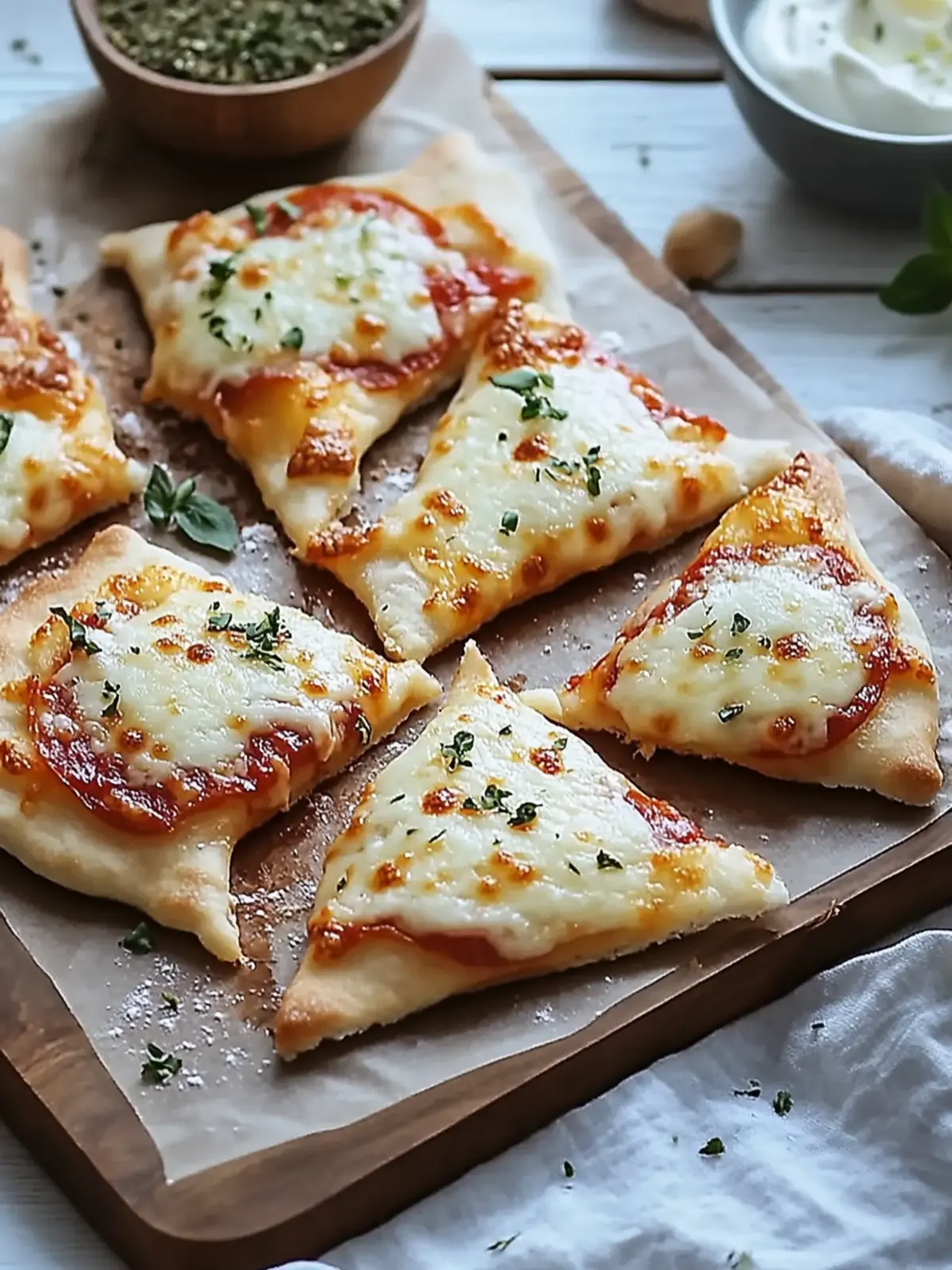 Sternförmige Pizzataschen