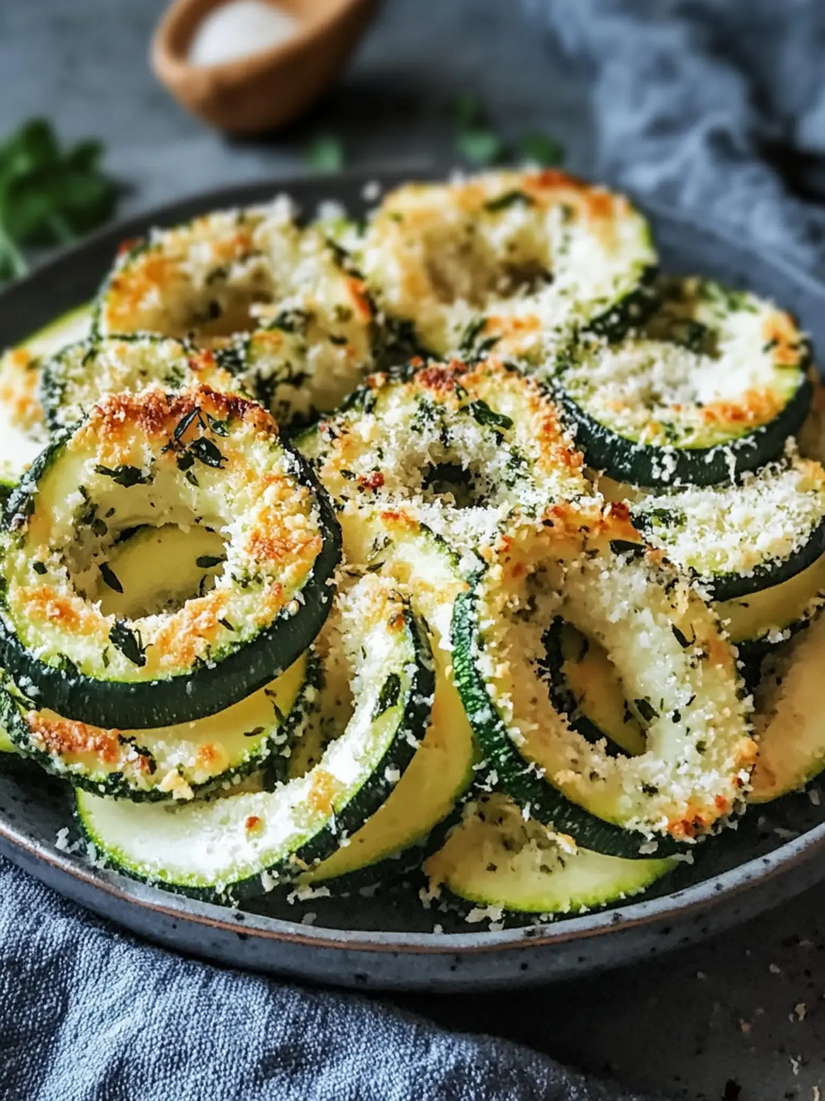 Einfache Parmesan-Zucchini-Ringe
