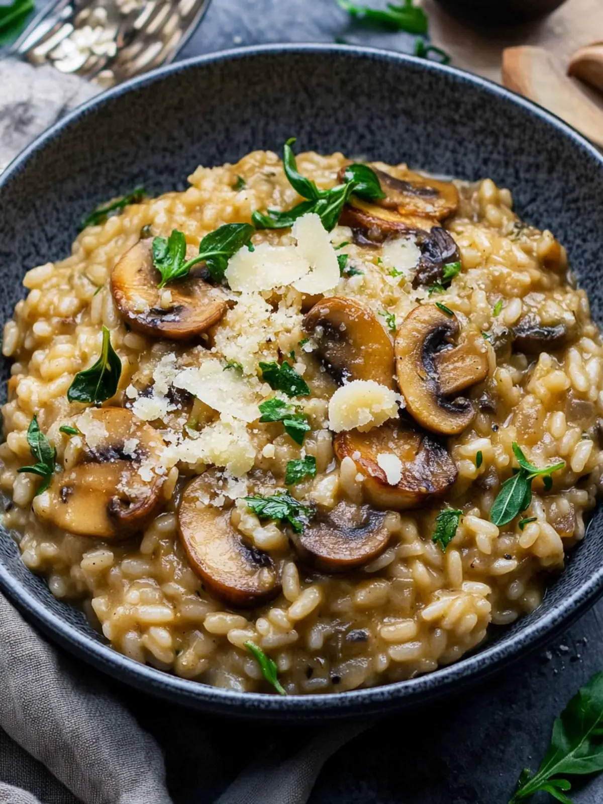 Veganer Pilzrisotto