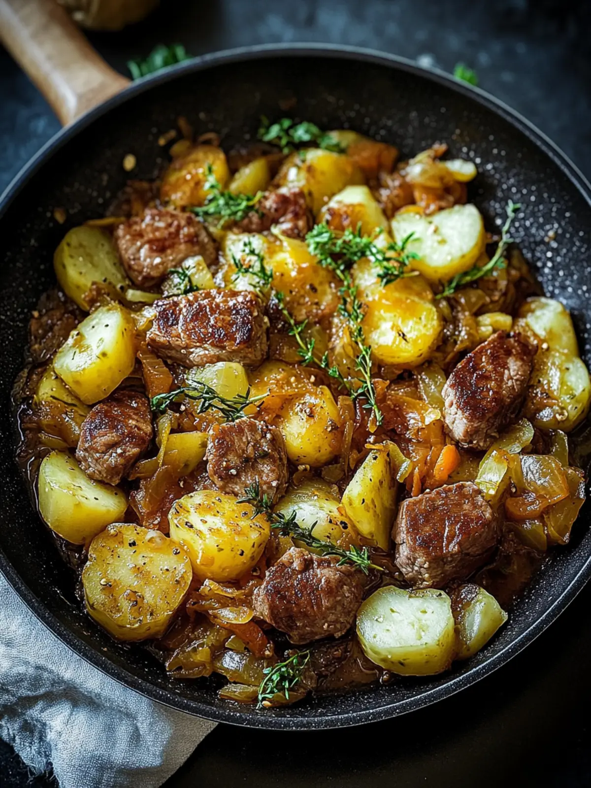 Savoykohl und Kartoffelpfanne mit Hackfleisch