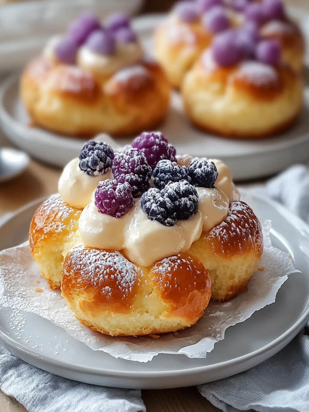 Dekadente Dänische Karnevalbrötchen mit Vanillekäsekuchen