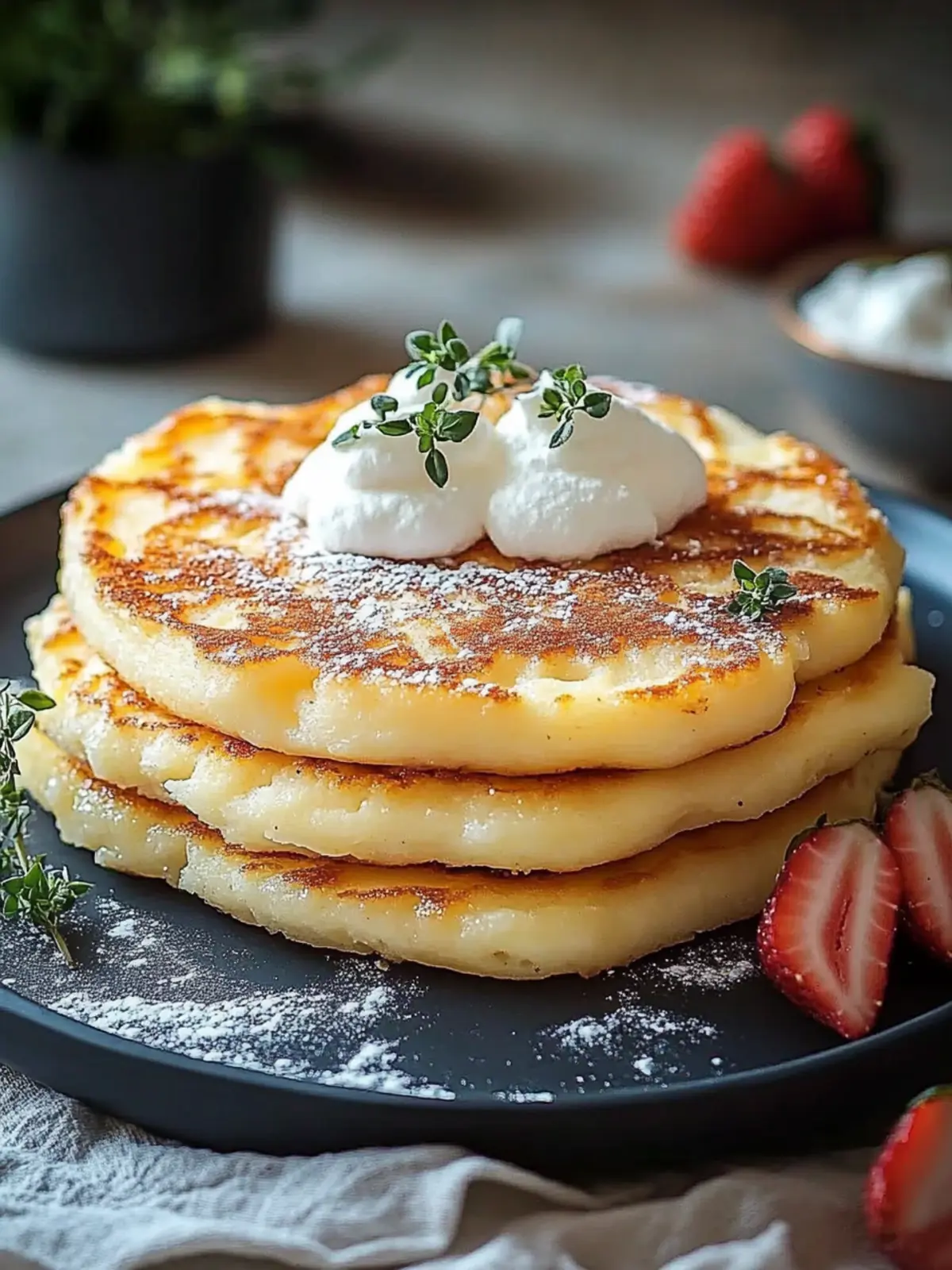 Käse und Schnittlauch Pfannkuchen