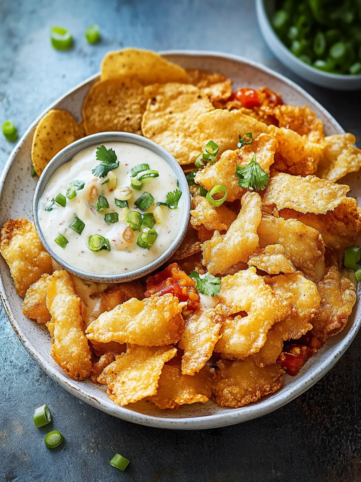 Herzhafter Weißer Chili Hähnchen Frito Auflauf