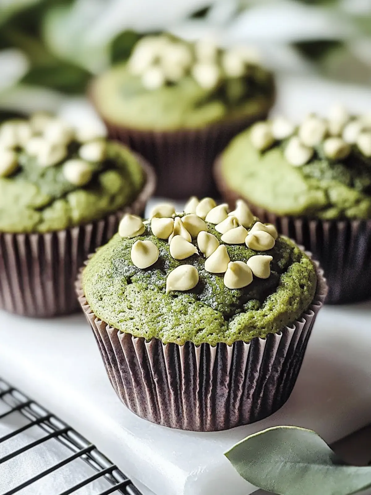 Weiche Schokoladen-Matcha-Muffins