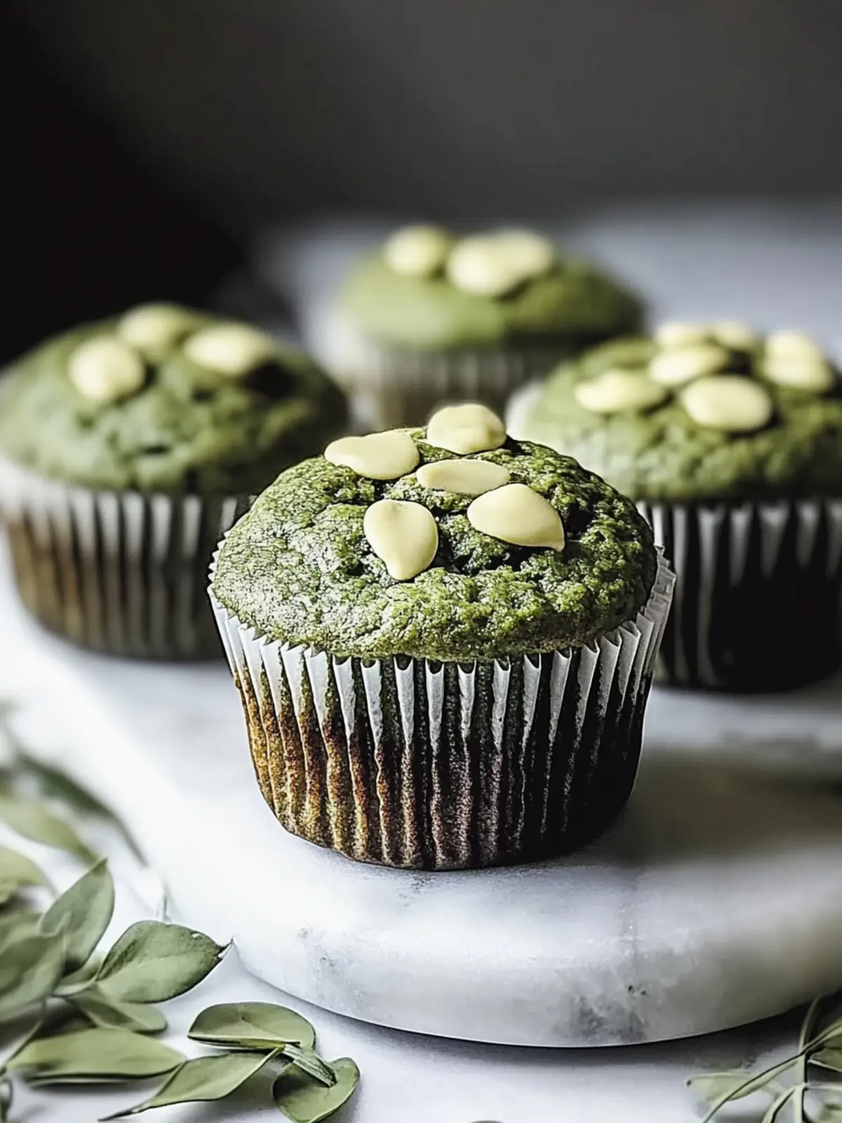 Weiche Schokoladen-Matcha-Muffins