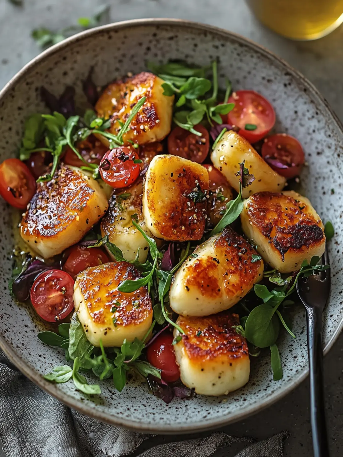 Knuspriger Halloumi mit Honigglasur Heißluftfritteuse