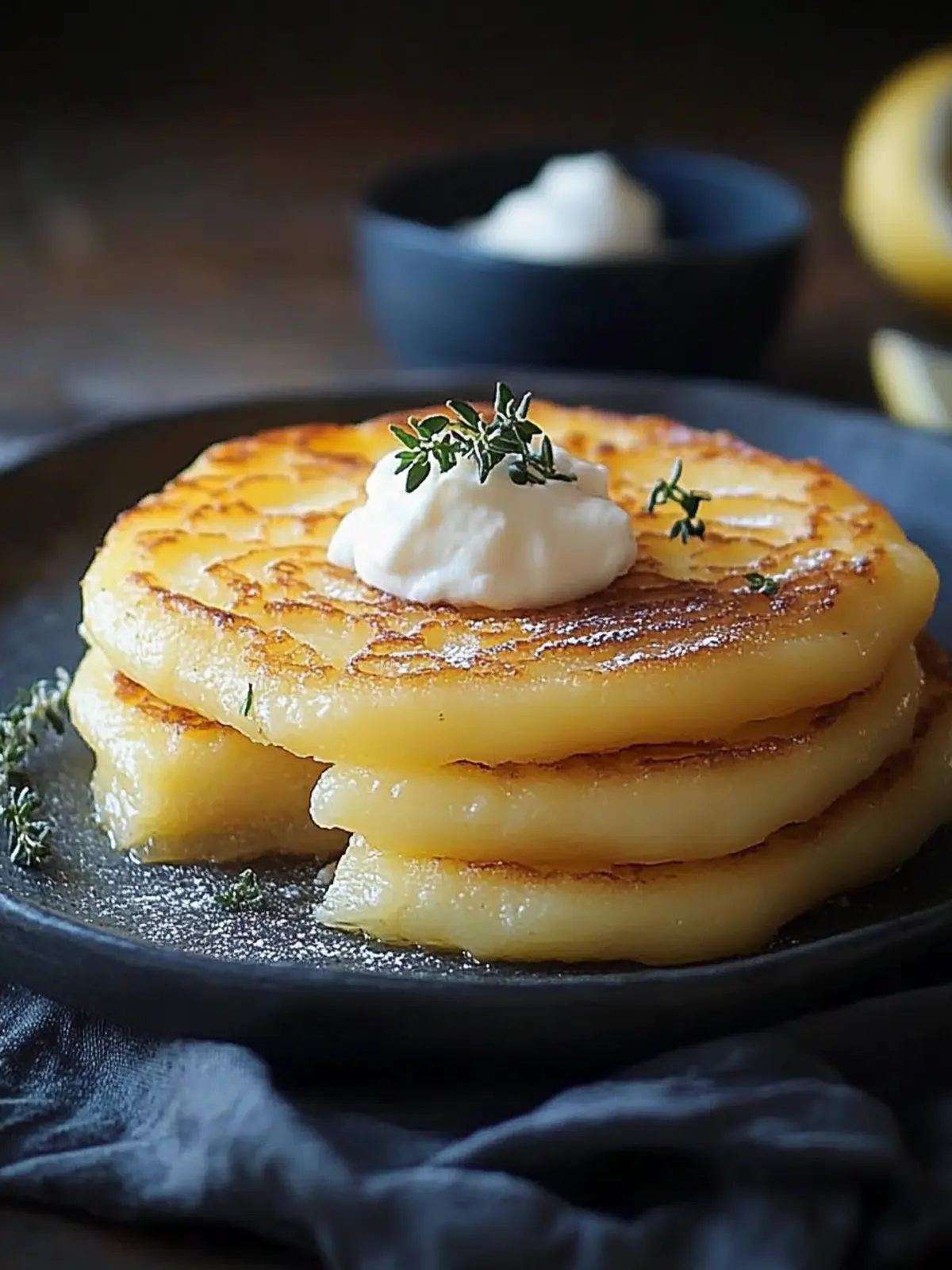 Käse und Schnittlauch Pfannkuchen