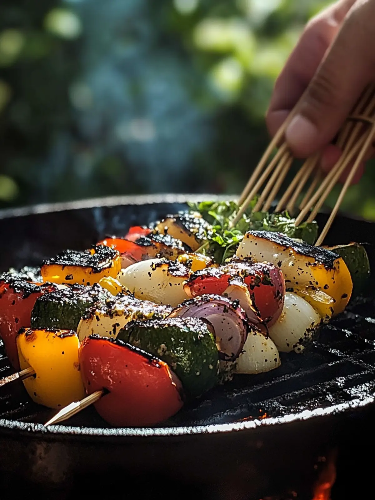 Gegrillte Gemüsespieße