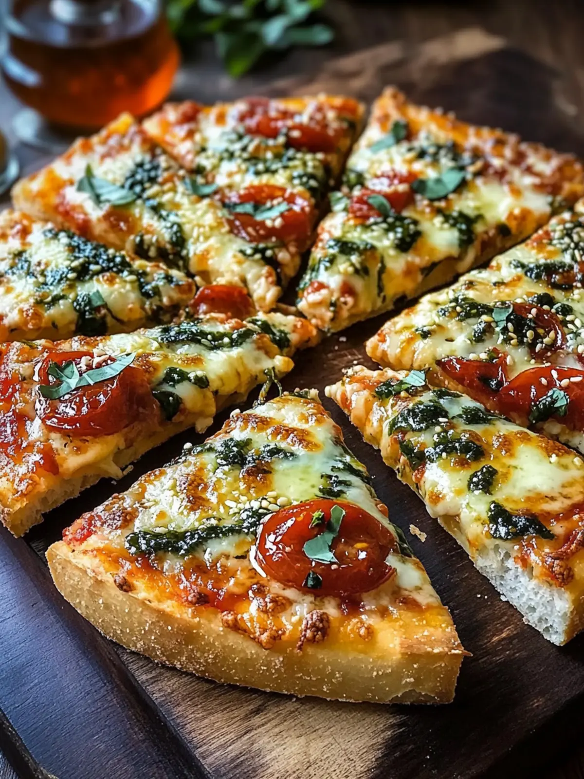 Heiße Honigbrot Pizza