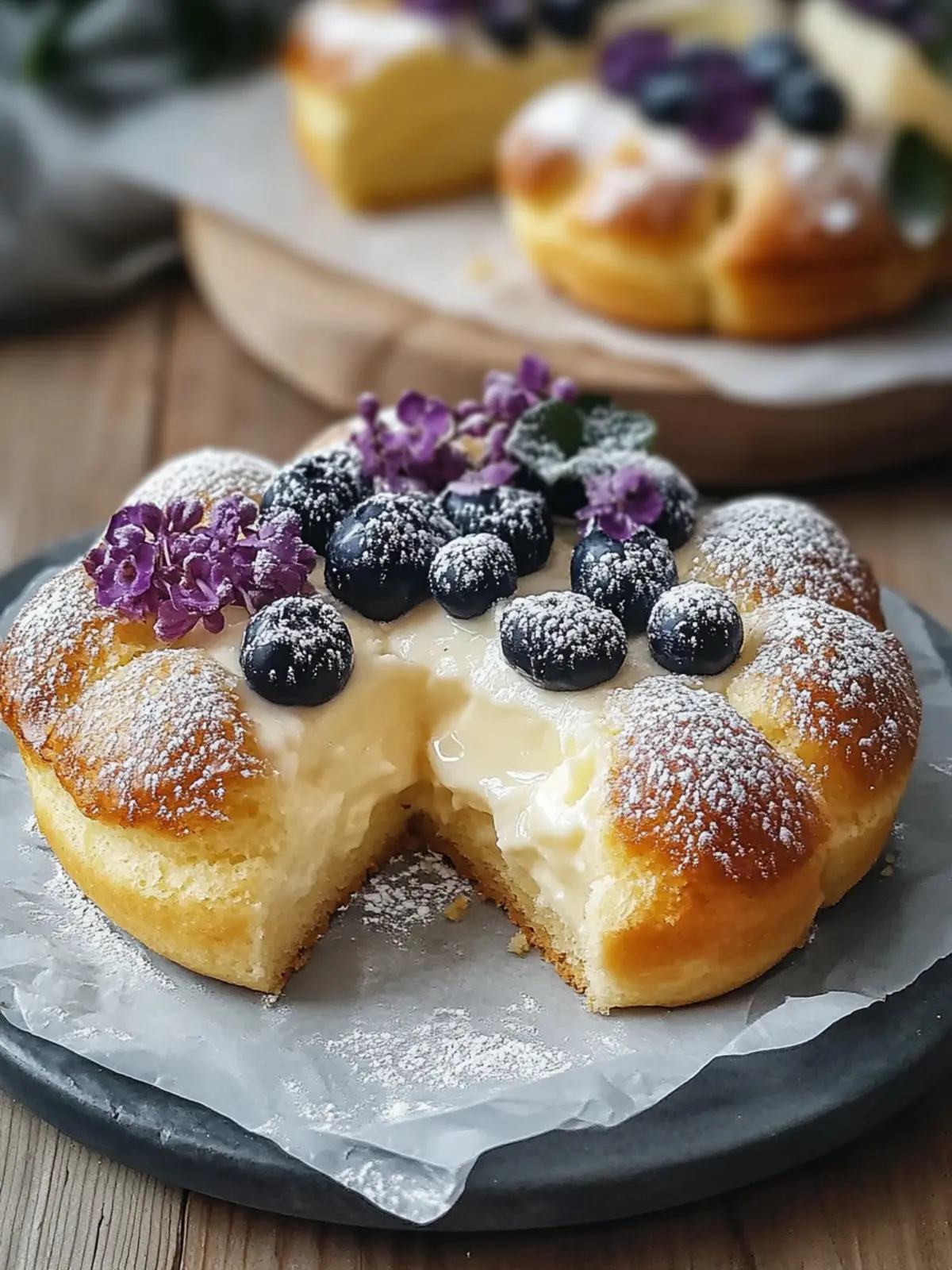 Dekadente Dänische Karnevalbrötchen mit Vanillekäsekuchen
