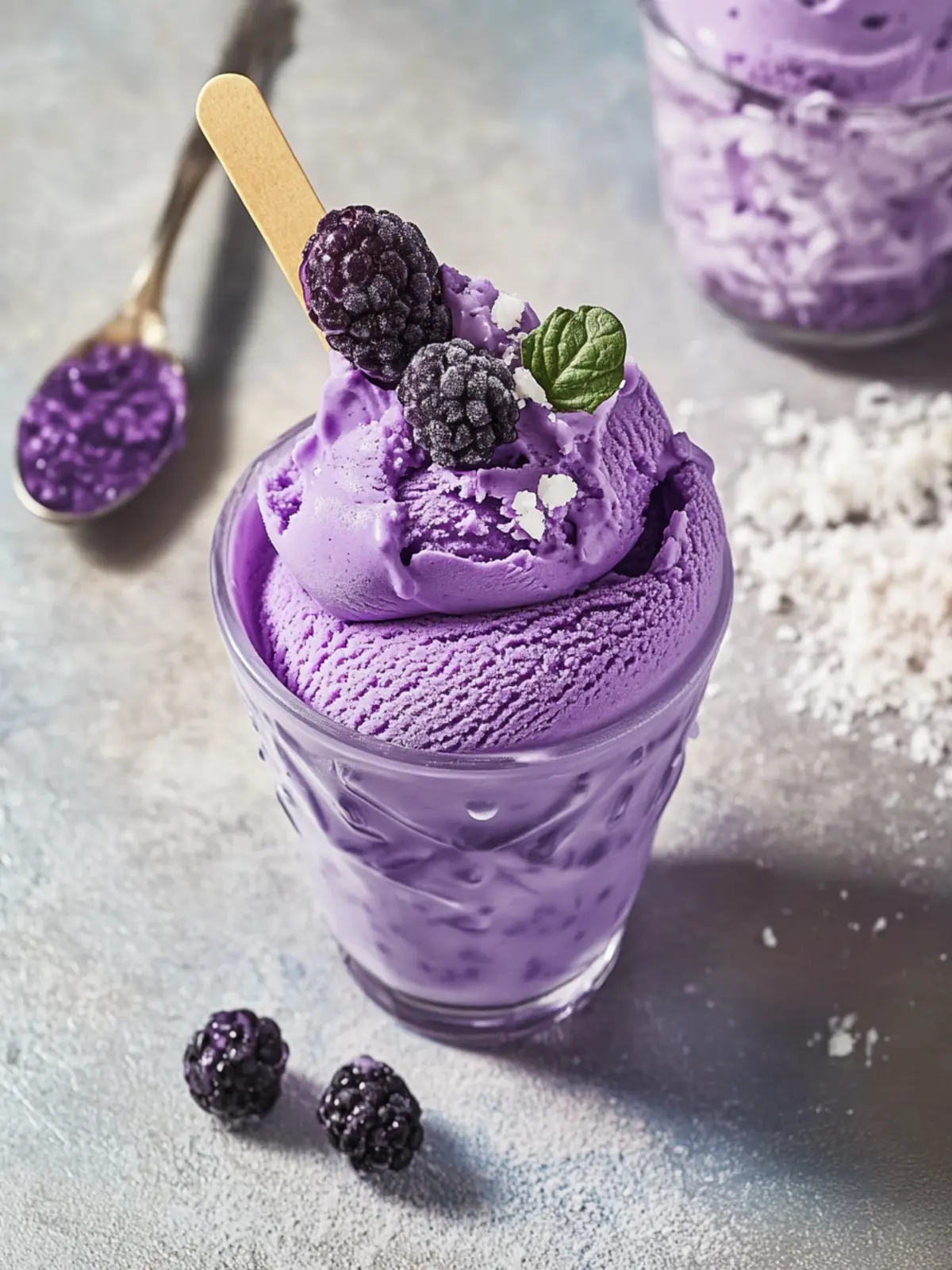 Ube-Eiscreme