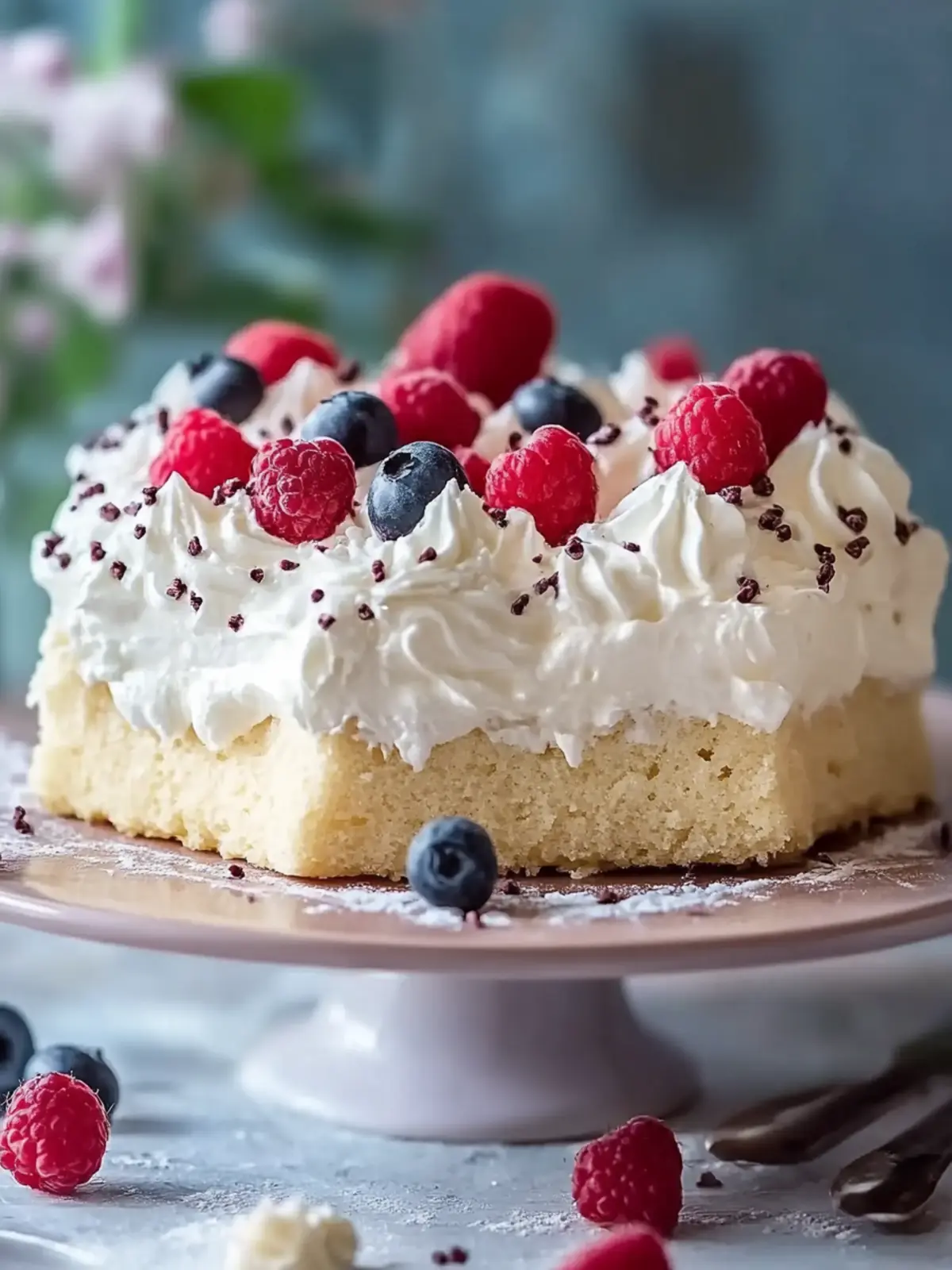 Cremiger Vanille Poke Kuchen