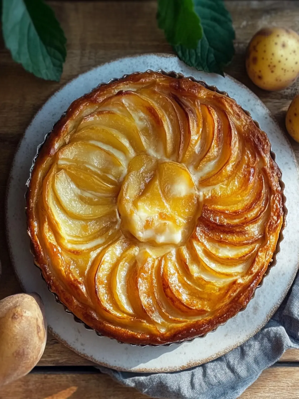 Käse gefüllte Kartoffelgalette Käse Pommes Anna