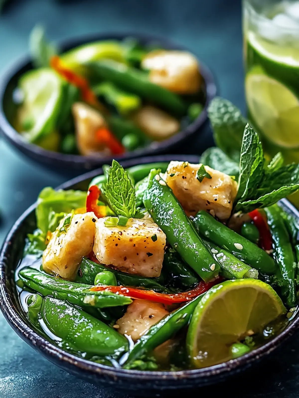 Leckeres Grünes Bohnen Hähnchen Pfannengericht