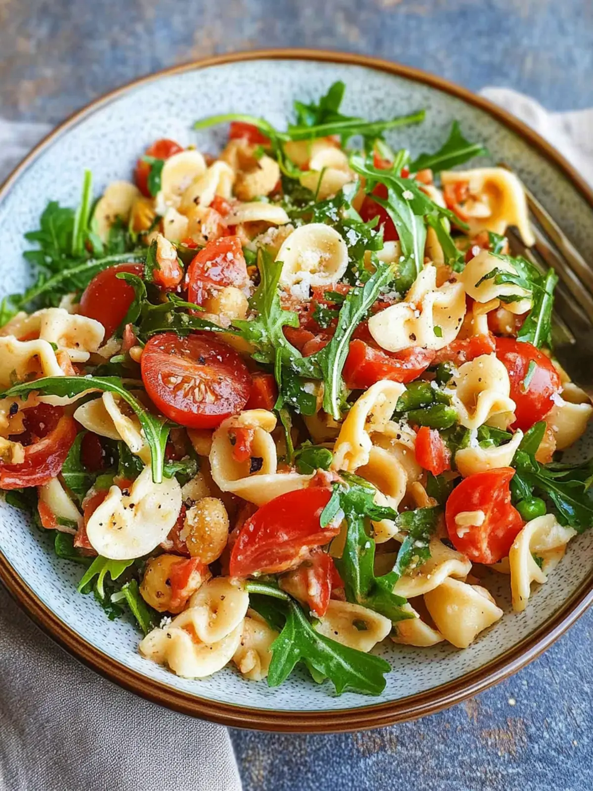 Italienischer Nudelsalat mit Rucola