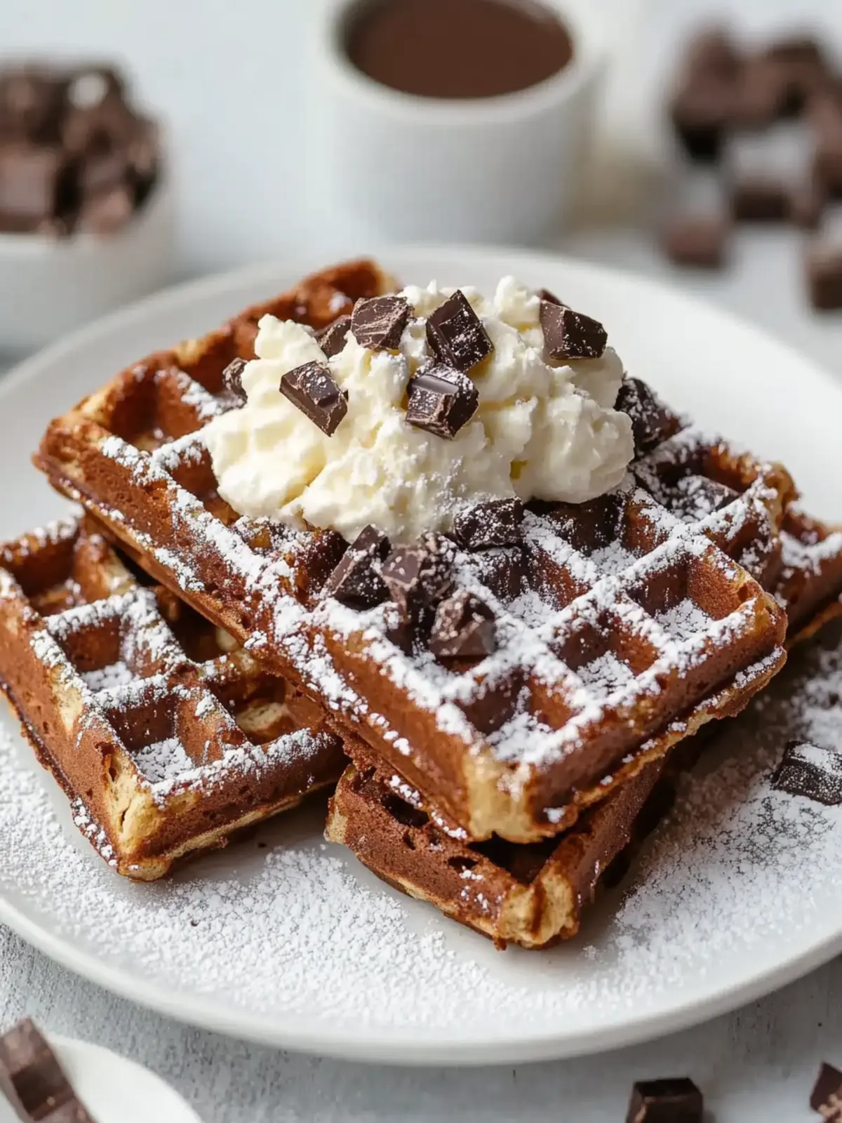 Brownie-Schokoladen-Waffeln
