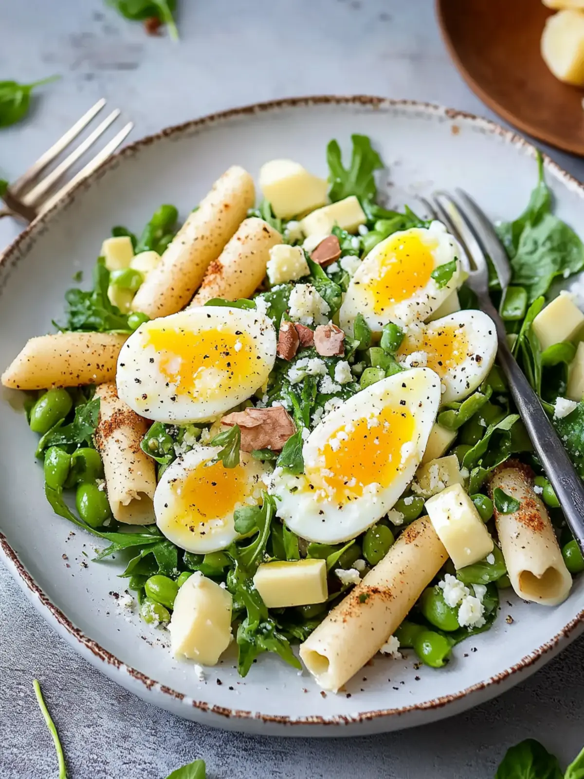 Spargelsalat mit Schinken und Ei