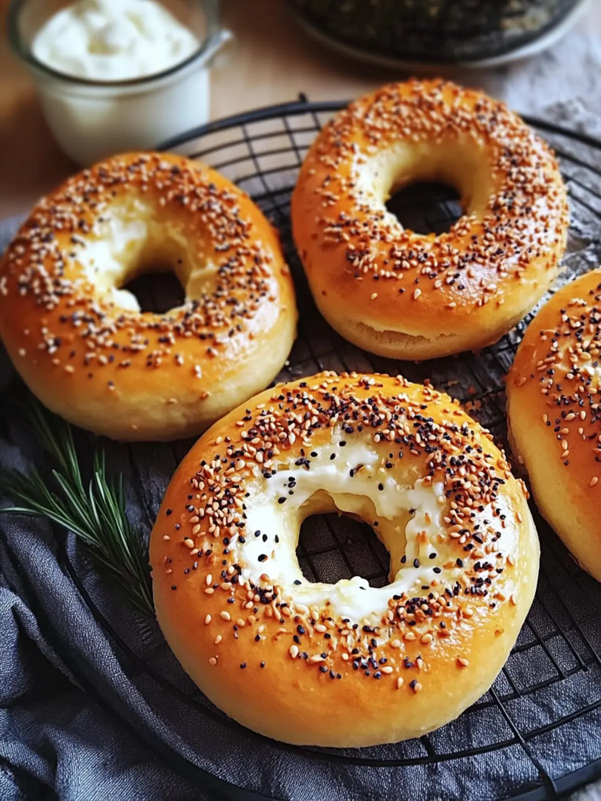 Bagels mit Frischkäse