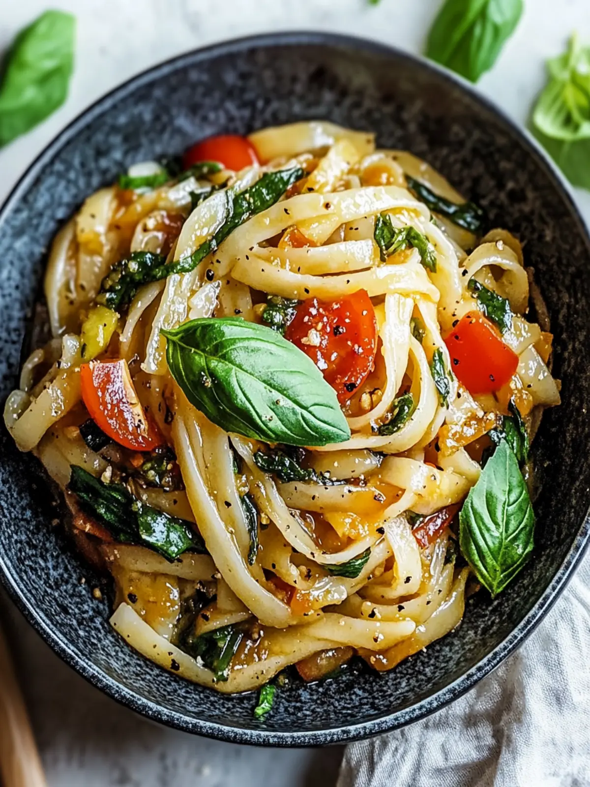 Zesty Vegetarische Betrunkene Nudeln