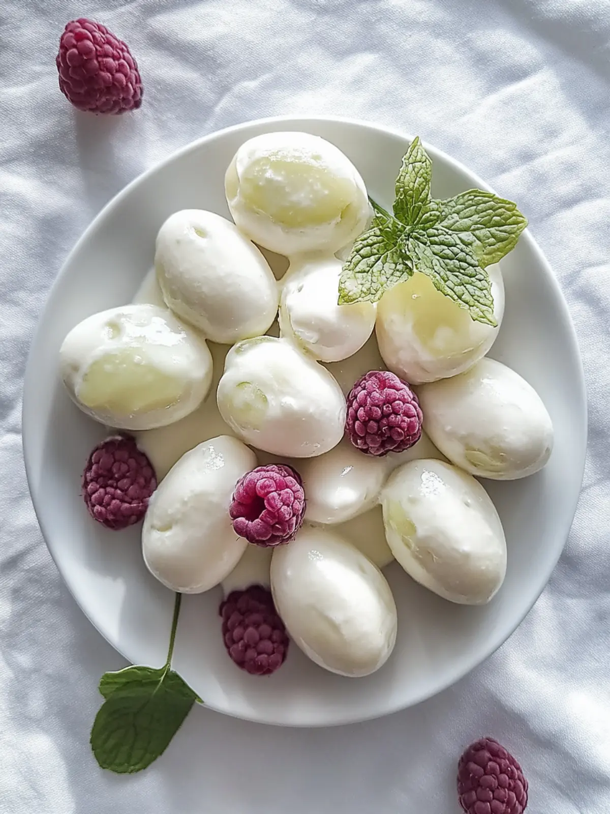 Joghurt-getränkte Trauben