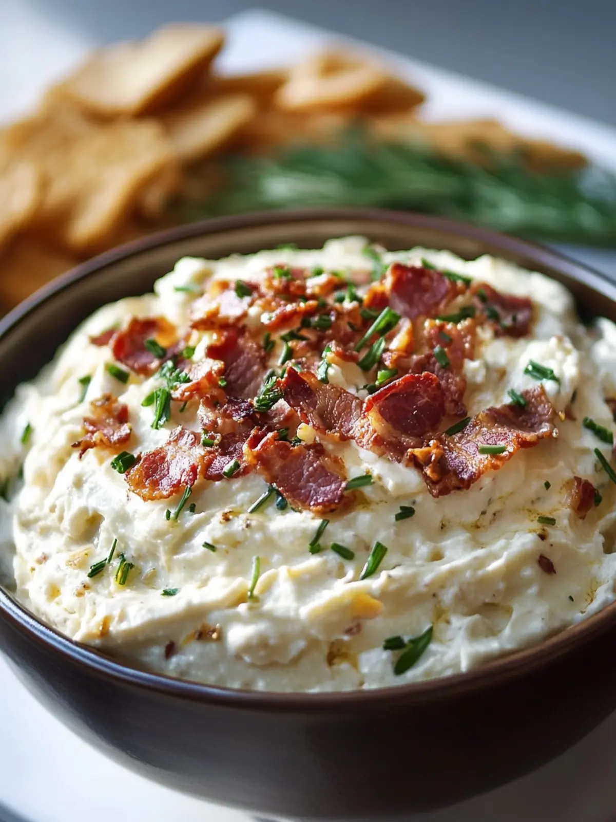 Herzhafter Rindfleisch-Bacon-Ranch-Gurken-Dipp