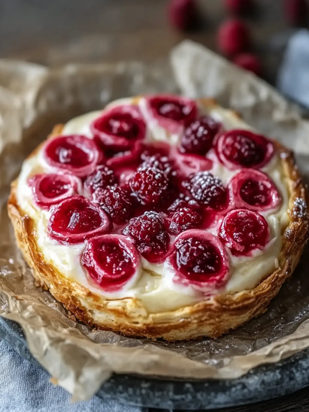 Himbeer-Käsekuchen-Danish