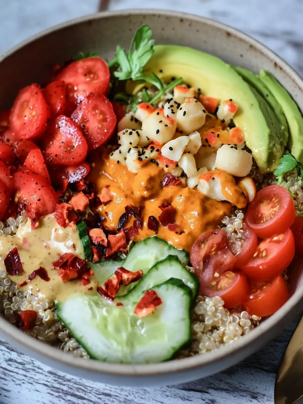 Quinoa-Schüssel mit Hähnchen