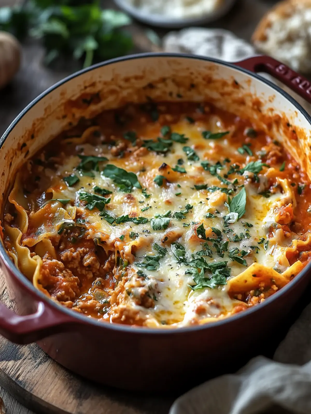 Herzhafte Ein-Topf-Lasagna-Suppe