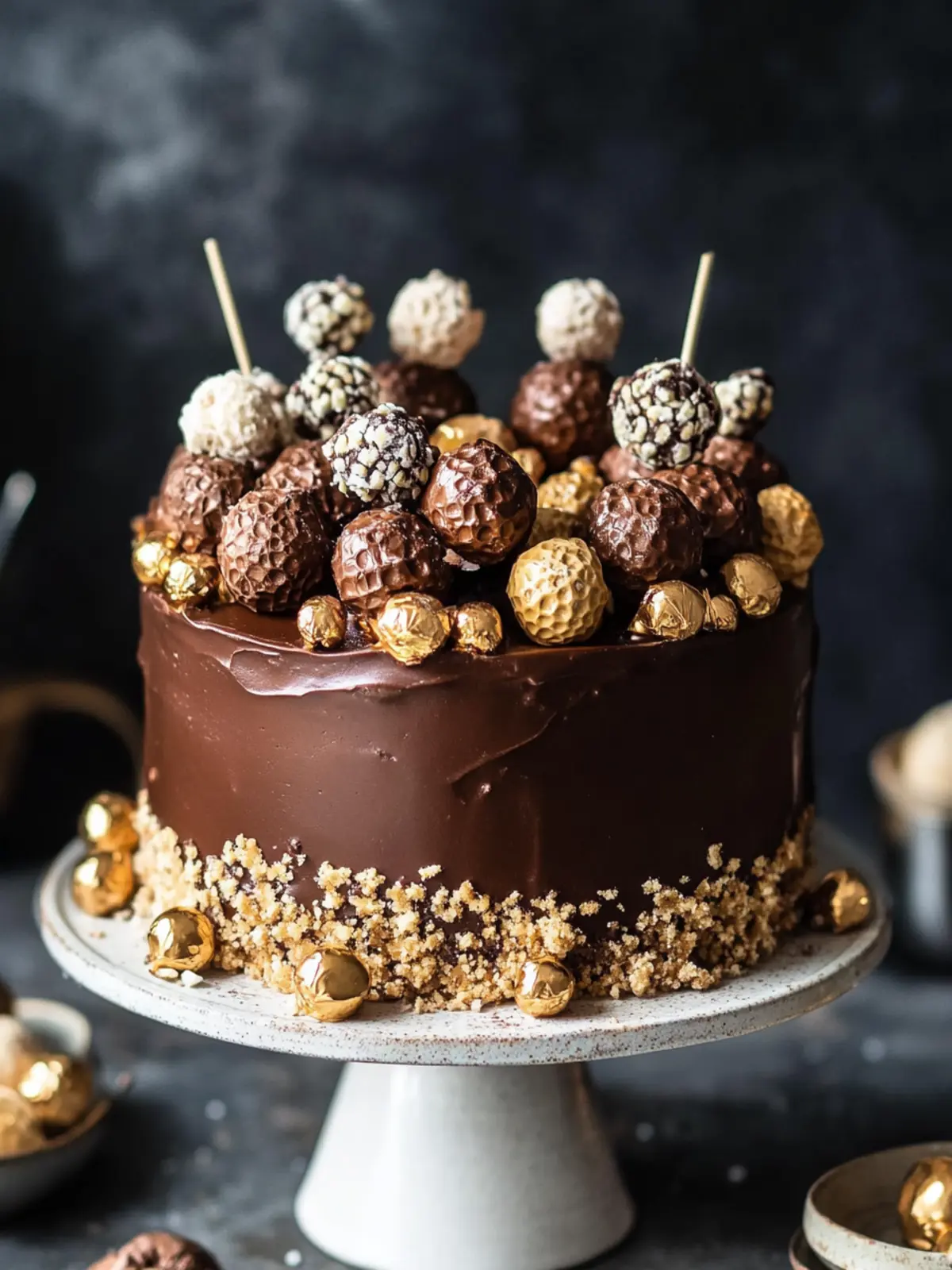 Veganer Ferrero Rocher Kuchen