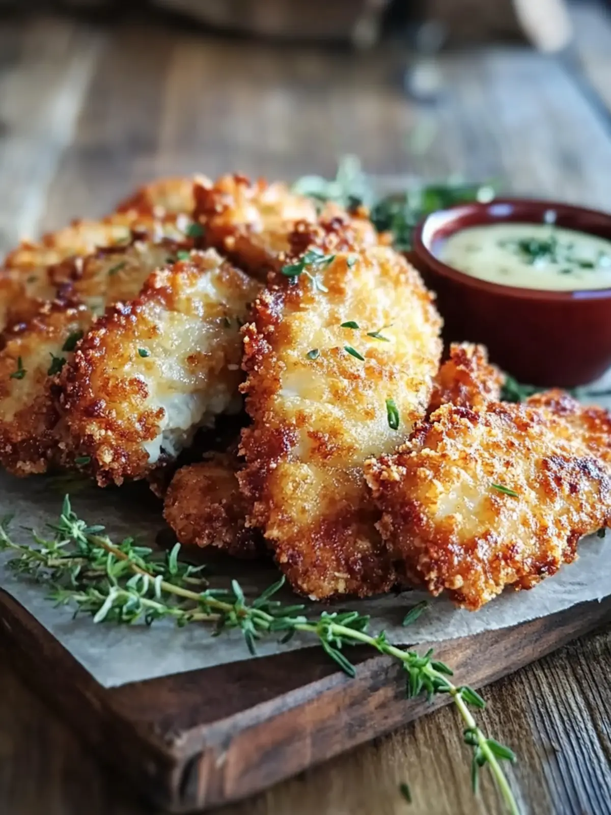 Knusprige Heißluftfritteuse Parmesan Kruste Schweinekoteletts