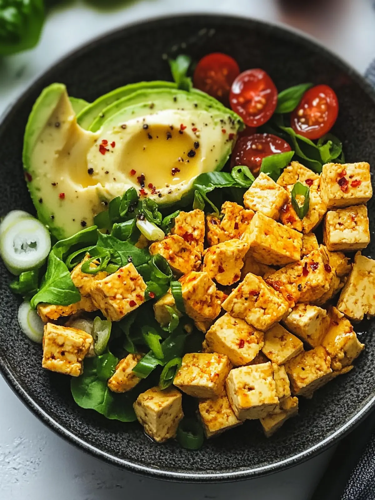 Super Eiersatz Veganer Tofu Rührgericht
